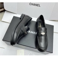 Purchase Chanel Mocassins Loafers in Smooth Calfskin G46362 Black