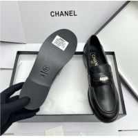 Purchase Chanel Mocassins Loafers in Smooth Calfskin G46362 Black
