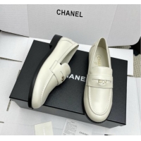 Good Quality Chanel Mocassins Loafers in Smooth Calfskin G46362 White