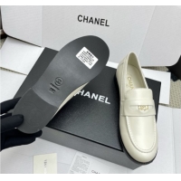 Good Quality Chanel Mocassins Loafers in Smooth Calfskin G46362 White