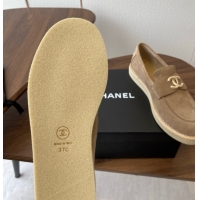 Pretty Style Chanel Suede Loafers CH9334 Brown