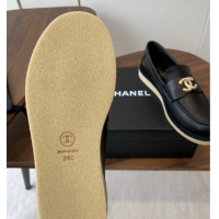 Top Grade Chanel Smooth Calfskin Loafers CH9336 Black 