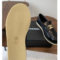 Unique Style Chanel Brushed Calfskin Loafers CH9337 Black