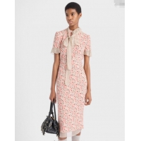 Classic Specials Prada Summer Silk Printed Dress PR061214 Pink 2025