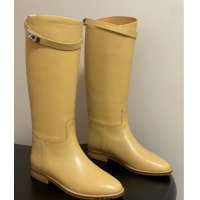 Best Product Hermes Jumping Boots in Calfskin with Kelly Strap Yellow 2025 H082001 0820010