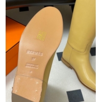 Best Product Hermes Jumping Boots in Calfskin with Kelly Strap Yellow 2025 H082001 0820010