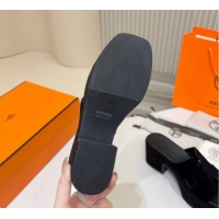 Low Price Hermes Suede Platform Slides Sandal 7.5cm Black 2025 H082003 0820019