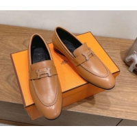 Hot Style Hermes Paris Loafers in Calfskin Leather with H Brown 2025 H082005 0820039