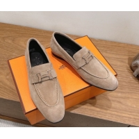 Unique Style Hermes Paris Loafers in Suede with H Beige 2025 H082005 0820045