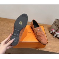 Best Product Hermes Royal Loafers in Suede with Fringe Brown 2025 H082006 0820046