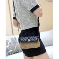 Inexpensive Chanel Suede & Lambskin Phone Holder with Strap AP4677 Beige/Black 2025 Top Quality