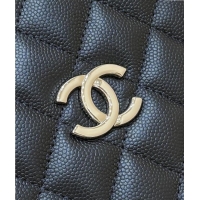 Famous Brand Chanel Shoulder Bag in Grainy Calfskin AS3176 Black 2025 Top Quality