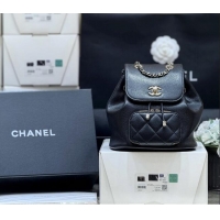 Top Grade Chanel Grained Calfskin Mini Backpack AS3530 Black Top Quality