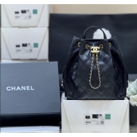 Big Discount Chanel Grained Calfskin 25 Medium Backpack Bag AS5600 Black 2025 Top Quality