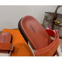 Best Luxury Hermes Chypre Slide Sandals in Suede Brown/Beige 2025 H082008 0820076