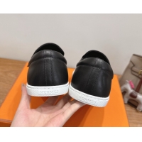 Sumptuous Hermes Like Loafers in Smooth Calfskin Black 2025 H082009 0820095
