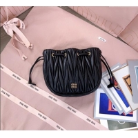 Well Crafted Miu Miu Matelasse Nappa Leather Pouch 5ND022 Black 2025