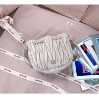 Luxury Discount Miu Miu Matelasse Nappa Leather Pouch 5ND022 Powder Pink 2025