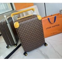 Top Design Louis Vuitton Horizon 55 Rolling Suitcase Luggage Travel Bag in Monogram Edlipse Canvas L6032 Yellow 2025