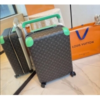 Best Product Louis Vuitton Horizon 55 Rolling Suitcase Luggage Travel Bag in Monogram Edlipse Canvas L6032 Light Green 2