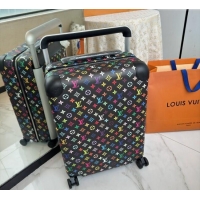 New Discount Louis Vuitton LV x TM Horizon 55 Rolling Suitcase Luggage Travel Bag in Monogram Canvas L6033 Black/Multico