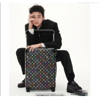 New Discount Louis Vuitton LV x TM Horizon 55 Rolling Suitcase Luggage Travel Bag in Monogram Canvas L6033 Black/Multico