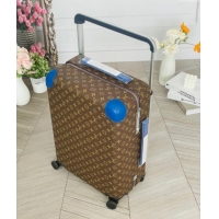 Best Price Louis Vuitton Horizon 55 Rolling Suitcase Luggage Travel Bag in Monogram Canvas 0926 Blue 2025