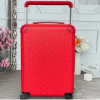 Hot Style Louis Vuitton Horizon 55 Rolling Suitcase Luggage Travel Bag in Monogram Leather 0926 Red 2025