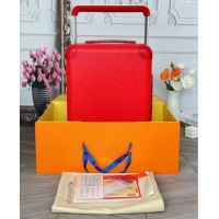 Hot Style Louis Vuitton Horizon 55 Rolling Suitcase Luggage Travel Bag in Monogram Leather 0926 Red 2025