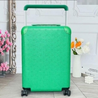 Top Design Louis Vuitton Horizon 55 Rolling Suitcase Luggage Travel Bag in Monogram Leather 0926 Green 2025