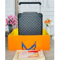 Best Grade Louis Vuitton Horizon 55 Rolling Suitcase Luggage Travel Bag in Classic Monogram Canvas 0926 Black 2025
