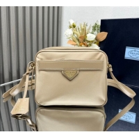 Luxury Discount Prada Nylon Crossbody Bag 1BH218 Beige 2025
