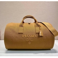 Famous Brand Prada Mens Canvas duffle bag 2VC051 Tabacco Brown 2025
