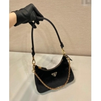 Affordable Price Prada Re-Edition mini velvet bag 1BC204 Black 2025