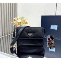 Grade Quality Prada Traveller small padded Re-Nylon shoulder bag 1BD313 Black 2025