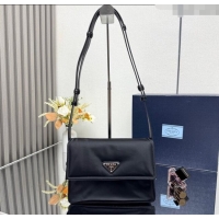 Grade Quality Prada Traveller small padded Re-Nylon shoulder bag 1BD313 Black 2025