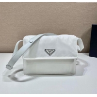 Trendy Design Prada Traveller small padded Re-Nylon shoulder bag 1BD313 White 2025