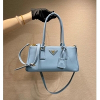 Spot Bulk Prada leather shoulder bag 1BA457 Blue 2025