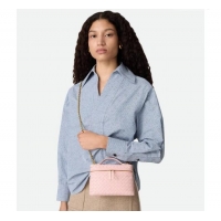 Top Grade Bottega Veneta Small Soft Vanity Bag in Intrecciato Leather 843800 Fondant Brown 2025