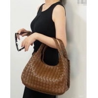 Good Product Bottega Veneta Campana Shoulder Bag in Intrecciato Leather 844249 Nocciola Brown 2025