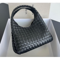 Discount Bottega Veneta Campana Shoulder Bag in Intrecciato Leather 844249 Black 2025