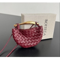 Super Quality Bottega Veneta Miniature Sardine Bag in Intrecciato Leather 836834 Barolo Red 2025