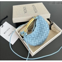 Best Product Bottega Veneta Miniature Sardine Bag in Intrecciato Leather 836834 Ice Blue 2025