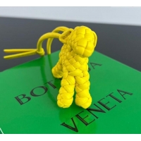 Trendy Design Bottega Veneta Dog Charm in Intrecciato Leather 807068 Sulfur Yellow 2025