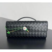 Good Product Bottega Veneta Andiamo Daisy Long Clutch Bag in Intrecciato Leather 836810 Black 2025