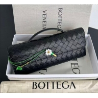 Good Product Bottega Veneta Andiamo Daisy Long Clutch Bag in Intrecciato Leather 836810 Black 2025