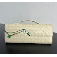 Good Taste Bottega Veneta Andiamo Daisy Long Clutch Bag in Intrecciato Leather 836810 Sea Salt 2025