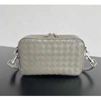Promotional Bottega Veneta Men's Small Camera Bag in Intrecciato Leather 755923 Misty Rain 2025
