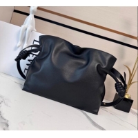 Top Quality Loewe x Albers Medium Flamenco clutch in nappa calfskin 262587 Black/Burgundy 2025