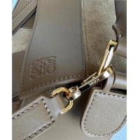 Best Price Loewe Small Puzzle bag in classic calfskin and suede L5007 Oak Brown 2025 (No Charm)